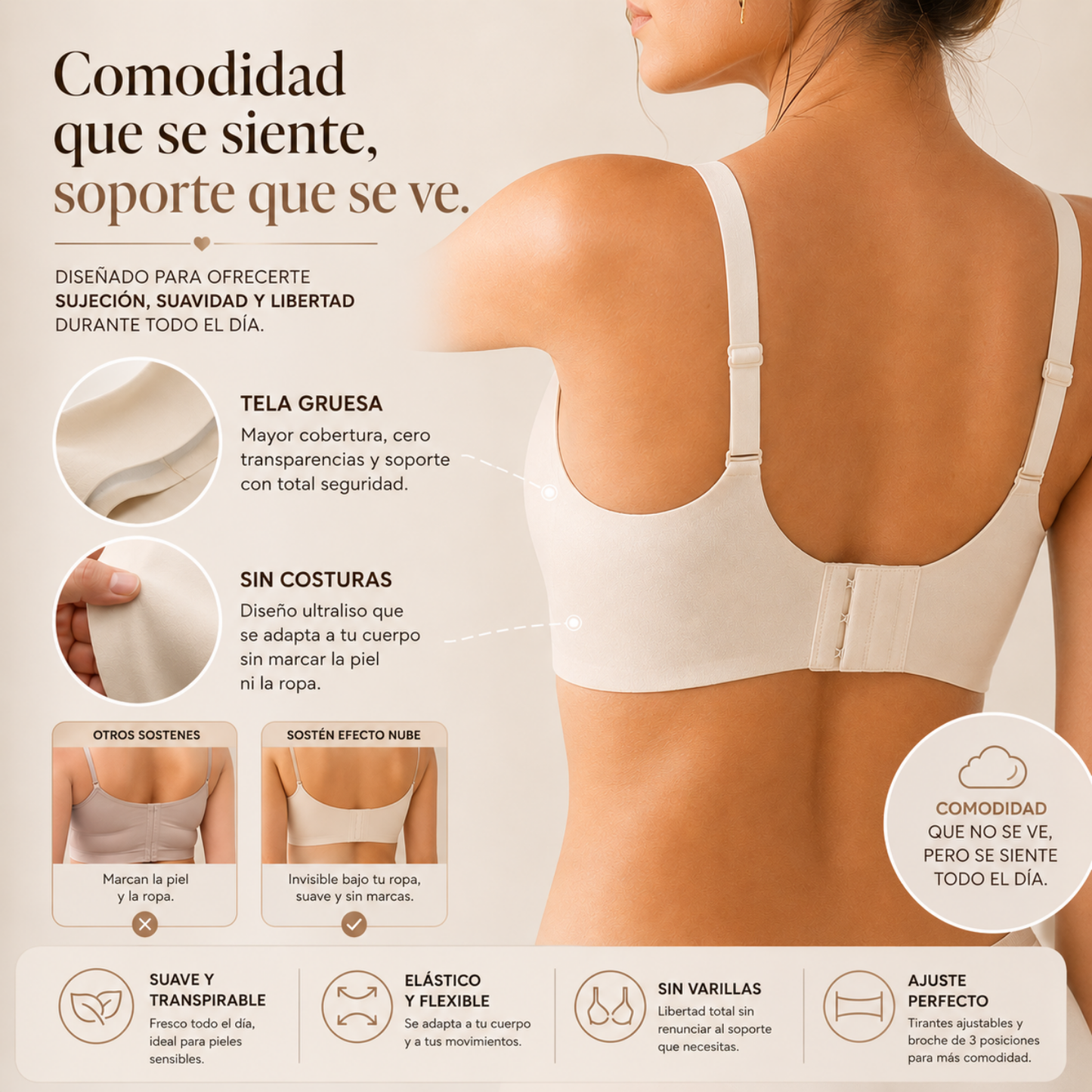 Sostén efecto nube ☁️✨Oferta Pack 2 Unidades
