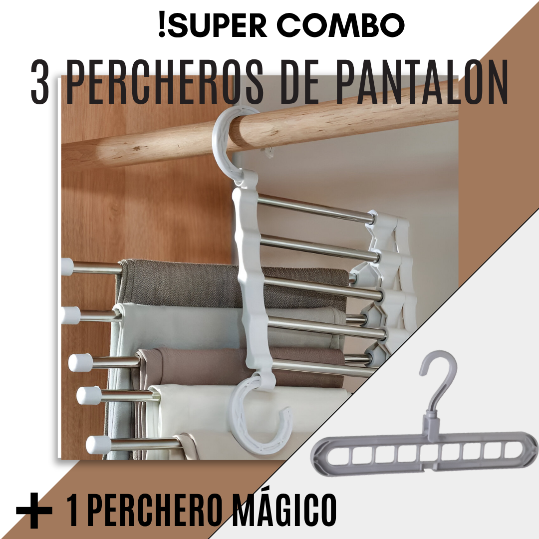 Colgador Mágico combo x3 pantalones