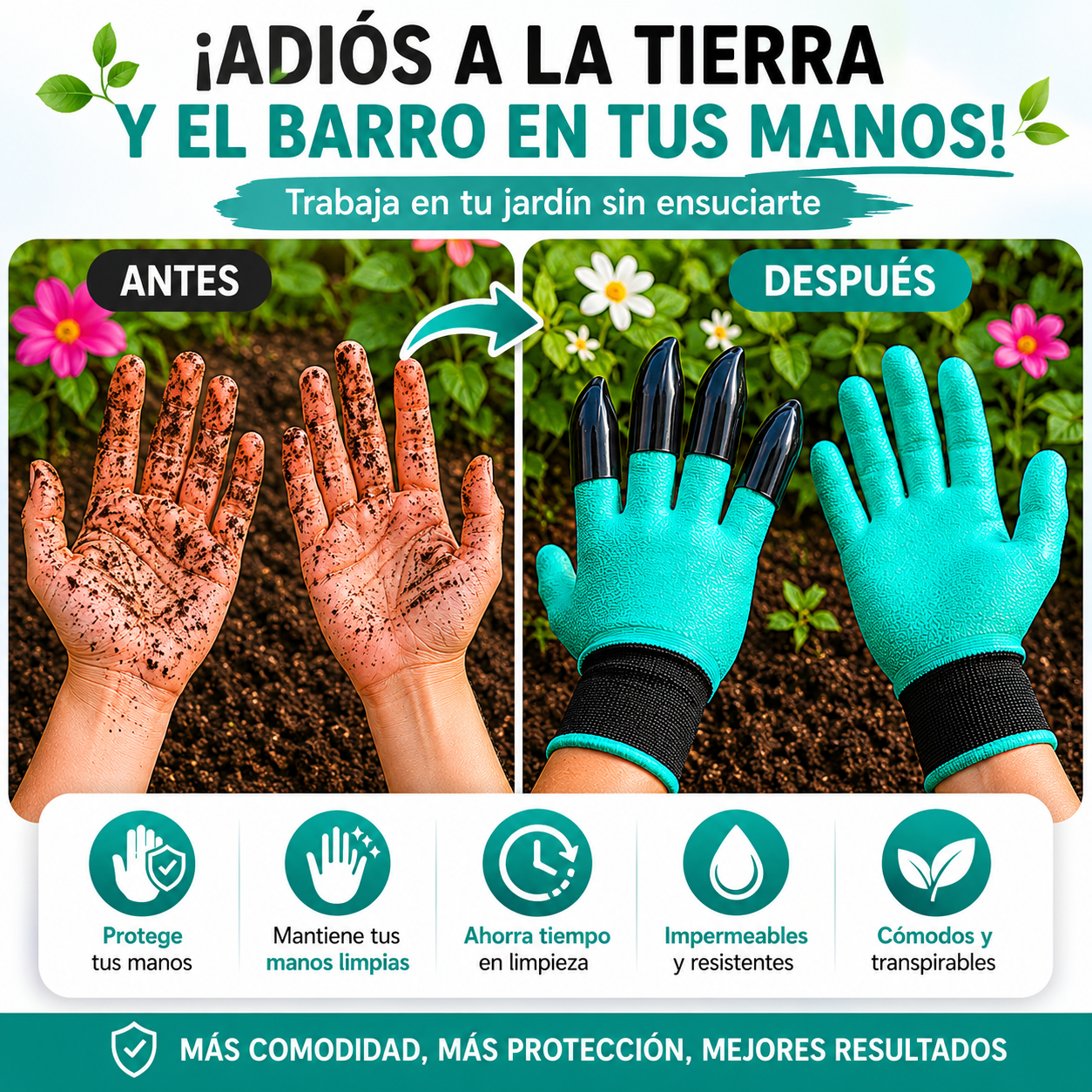 Oferta Cyber 2x1 GardenGloves™  — Guantes De Jardín Con Garras 🌻 ¡Envío Gratis!