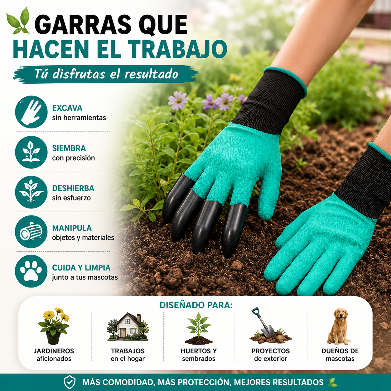 Oferta Cyber 2x1 GardenGloves™  — Guantes De Jardín Con Garras 🌻 ¡Envío Gratis!